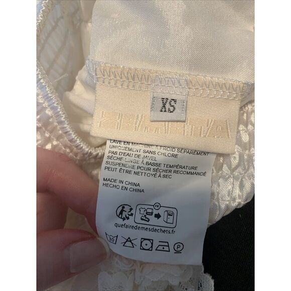 Zemeta Attic Ballerina Skort Skirt White Lace Mini Xs - Picture 10 of 11